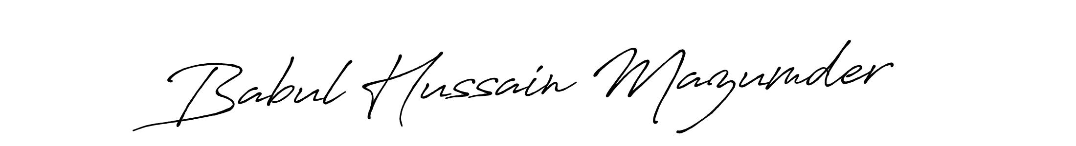 Also we have Babul Hussain Mazumder name is the best signature style. Create professional handwritten signature collection using Antro_Vectra_Bolder autograph style. Babul Hussain Mazumder signature style 7 images and pictures png