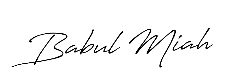 Use a signature maker to create a handwritten signature online. With this signature software, you can design (Antro_Vectra_Bolder) your own signature for name Babul Miah. Babul Miah signature style 7 images and pictures png