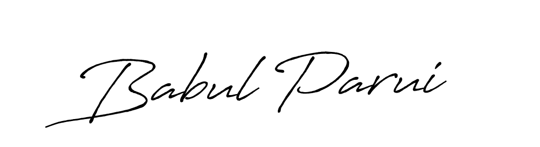 Babul Parui stylish signature style. Best Handwritten Sign (Antro_Vectra_Bolder) for my name. Handwritten Signature Collection Ideas for my name Babul Parui. Babul Parui signature style 7 images and pictures png