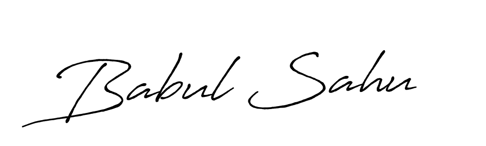 The best way (Antro_Vectra_Bolder) to make a short signature is to pick only two or three words in your name. The name Babul Sahu include a total of six letters. For converting this name. Babul Sahu signature style 7 images and pictures png