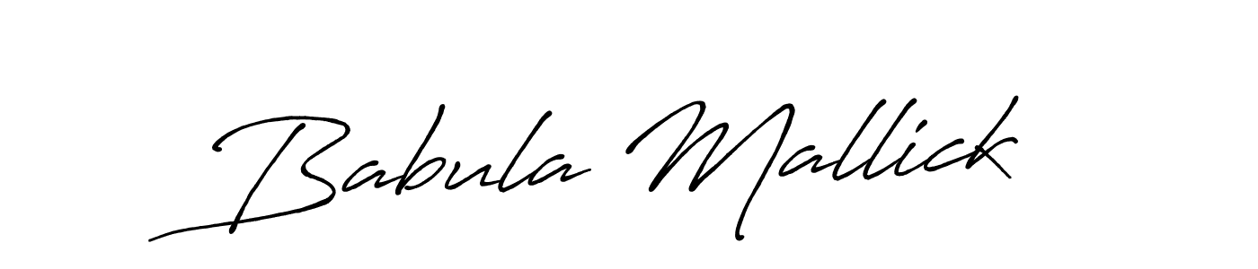 Make a beautiful signature design for name Babula Mallick. With this signature (Antro_Vectra_Bolder) style, you can create a handwritten signature for free. Babula Mallick signature style 7 images and pictures png
