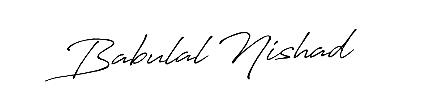 Design your own signature with our free online signature maker. With this signature software, you can create a handwritten (Antro_Vectra_Bolder) signature for name Babulal Nishad. Babulal Nishad signature style 7 images and pictures png