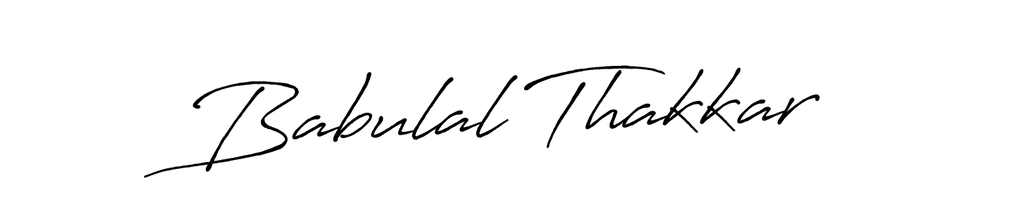 Babulal Thakkar stylish signature style. Best Handwritten Sign (Antro_Vectra_Bolder) for my name. Handwritten Signature Collection Ideas for my name Babulal Thakkar. Babulal Thakkar signature style 7 images and pictures png