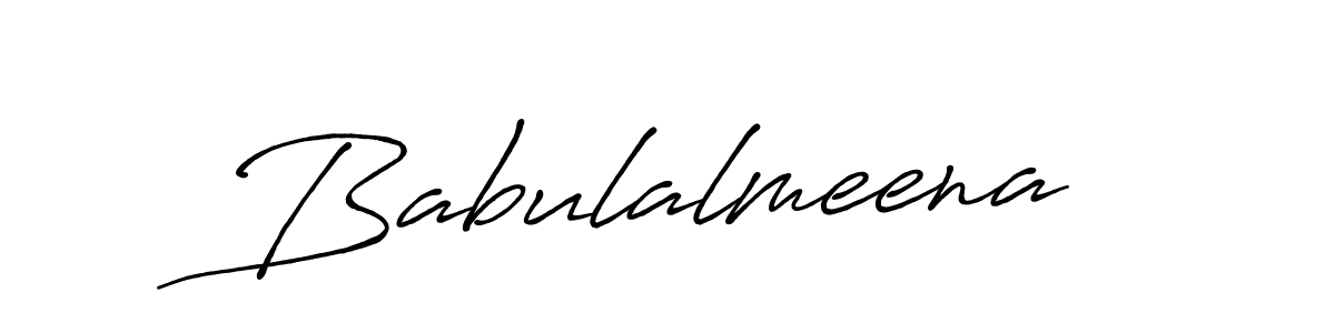 Use a signature maker to create a handwritten signature online. With this signature software, you can design (Antro_Vectra_Bolder) your own signature for name Babulalmeena. Babulalmeena signature style 7 images and pictures png