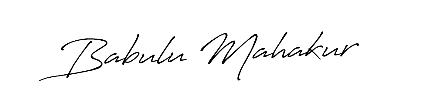 Create a beautiful signature design for name Babulu Mahakur. With this signature (Antro_Vectra_Bolder) fonts, you can make a handwritten signature for free. Babulu Mahakur signature style 7 images and pictures png