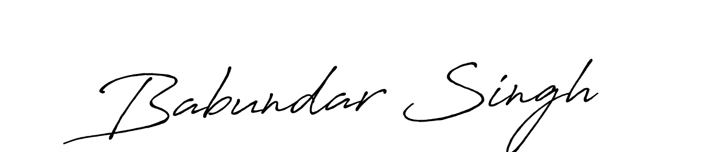 Make a beautiful signature design for name Babundar Singh. With this signature (Antro_Vectra_Bolder) style, you can create a handwritten signature for free. Babundar Singh signature style 7 images and pictures png