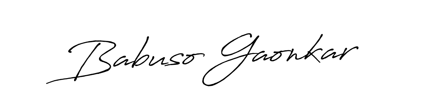 Similarly Antro_Vectra_Bolder is the best handwritten signature design. Signature creator online .You can use it as an online autograph creator for name Babuso Gaonkar. Babuso Gaonkar signature style 7 images and pictures png