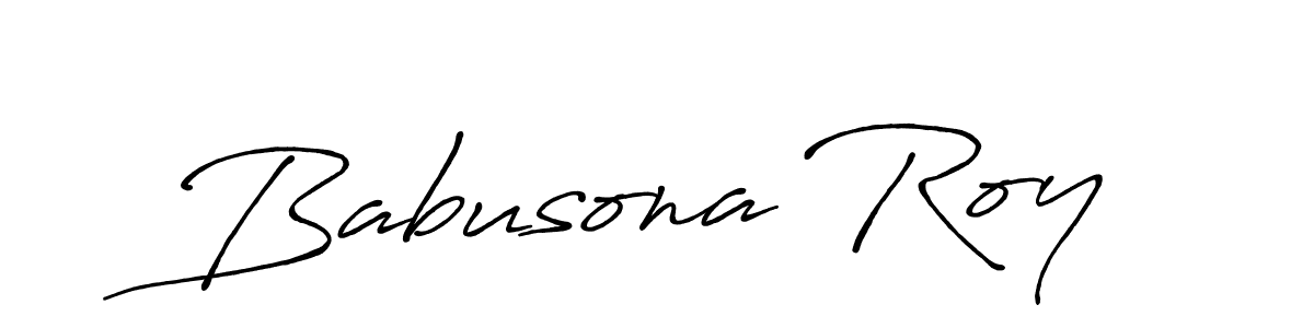 The best way (Antro_Vectra_Bolder) to make a short signature is to pick only two or three words in your name. The name Babusona Roy include a total of six letters. For converting this name. Babusona Roy signature style 7 images and pictures png