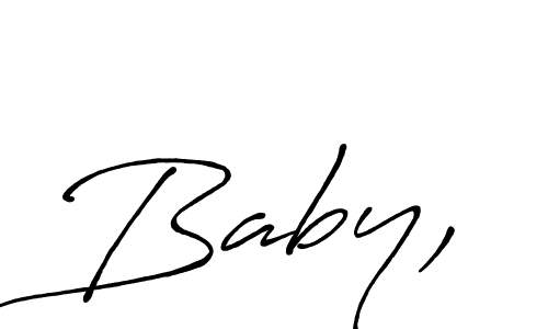 It looks lik you need a new signature style for name Baby,. Design unique handwritten (Antro_Vectra_Bolder) signature with our free signature maker in just a few clicks. Baby, signature style 7 images and pictures png
