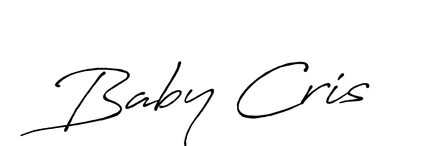 Create a beautiful signature design for name Baby Cris. With this signature (Antro_Vectra_Bolder) fonts, you can make a handwritten signature for free. Baby Cris signature style 7 images and pictures png