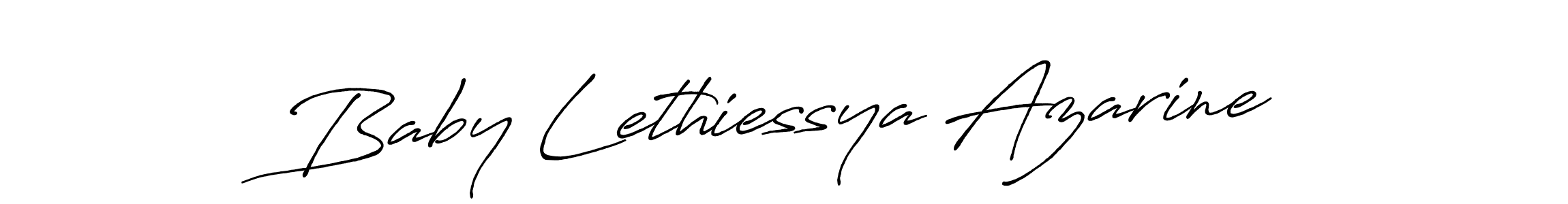 Use a signature maker to create a handwritten signature online. With this signature software, you can design (Antro_Vectra_Bolder) your own signature for name Baby Lethiessya Azarine. Baby Lethiessya Azarine signature style 7 images and pictures png