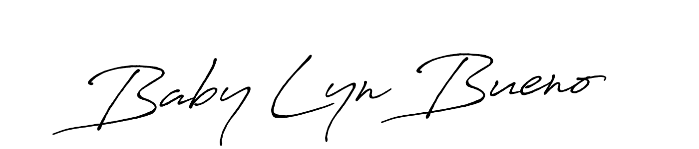 Antro_Vectra_Bolder is a professional signature style that is perfect for those who want to add a touch of class to their signature. It is also a great choice for those who want to make their signature more unique. Get Baby Lyn Bueno name to fancy signature for free. Baby Lyn Bueno signature style 7 images and pictures png