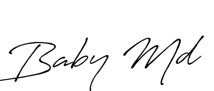 Use a signature maker to create a handwritten signature online. With this signature software, you can design (Antro_Vectra_Bolder) your own signature for name Baby Md. Baby Md signature style 7 images and pictures png