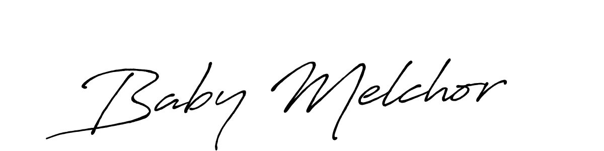 Also we have Baby Melchor name is the best signature style. Create professional handwritten signature collection using Antro_Vectra_Bolder autograph style. Baby Melchor signature style 7 images and pictures png