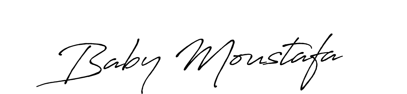 You should practise on your own different ways (Antro_Vectra_Bolder) to write your name (Baby Moustafa) in signature. don't let someone else do it for you. Baby Moustafa signature style 7 images and pictures png