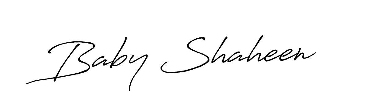 if you are searching for the best signature style for your name Baby Shaheen. so please give up your signature search. here we have designed multiple signature styles  using Antro_Vectra_Bolder. Baby Shaheen signature style 7 images and pictures png