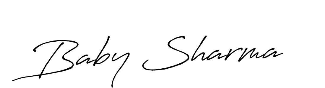 Baby Sharma stylish signature style. Best Handwritten Sign (Antro_Vectra_Bolder) for my name. Handwritten Signature Collection Ideas for my name Baby Sharma. Baby Sharma signature style 7 images and pictures png