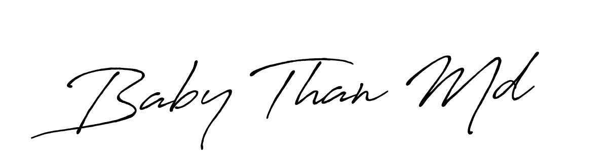 Baby Than Md stylish signature style. Best Handwritten Sign (Antro_Vectra_Bolder) for my name. Handwritten Signature Collection Ideas for my name Baby Than Md. Baby Than Md signature style 7 images and pictures png