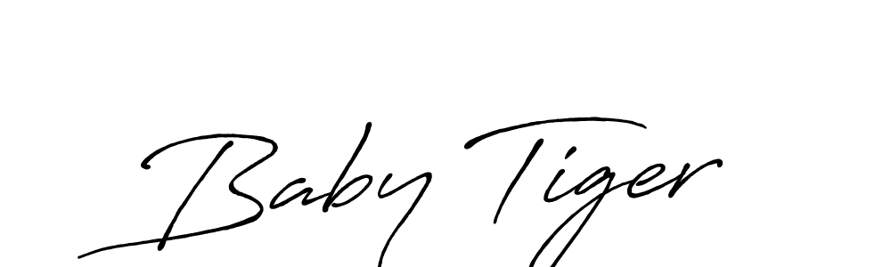 How to make Baby Tiger name signature. Use Antro_Vectra_Bolder style for creating short signs online. This is the latest handwritten sign. Baby Tiger signature style 7 images and pictures png