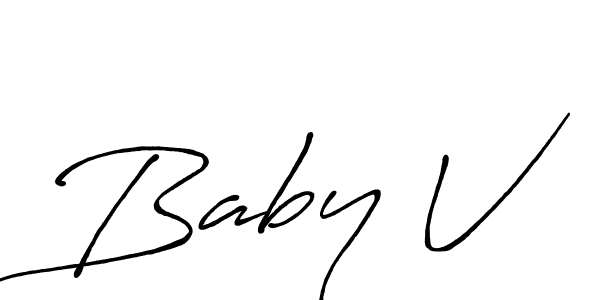 Also we have Baby V name is the best signature style. Create professional handwritten signature collection using Antro_Vectra_Bolder autograph style. Baby V signature style 7 images and pictures png