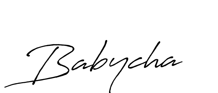 Create a beautiful signature design for name Babycha. With this signature (Antro_Vectra_Bolder) fonts, you can make a handwritten signature for free. Babycha signature style 7 images and pictures png