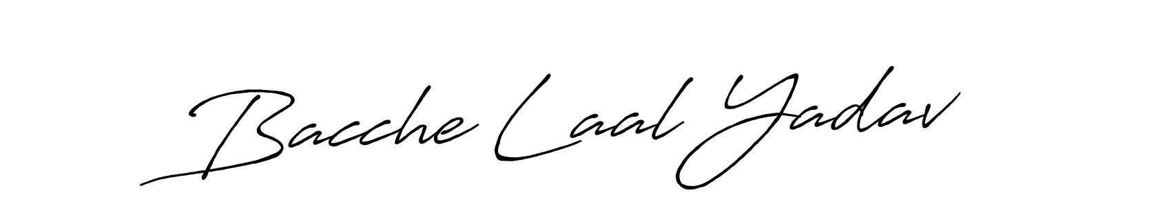 Antro_Vectra_Bolder is a professional signature style that is perfect for those who want to add a touch of class to their signature. It is also a great choice for those who want to make their signature more unique. Get Bacche Laal Yadav name to fancy signature for free. Bacche Laal Yadav signature style 7 images and pictures png