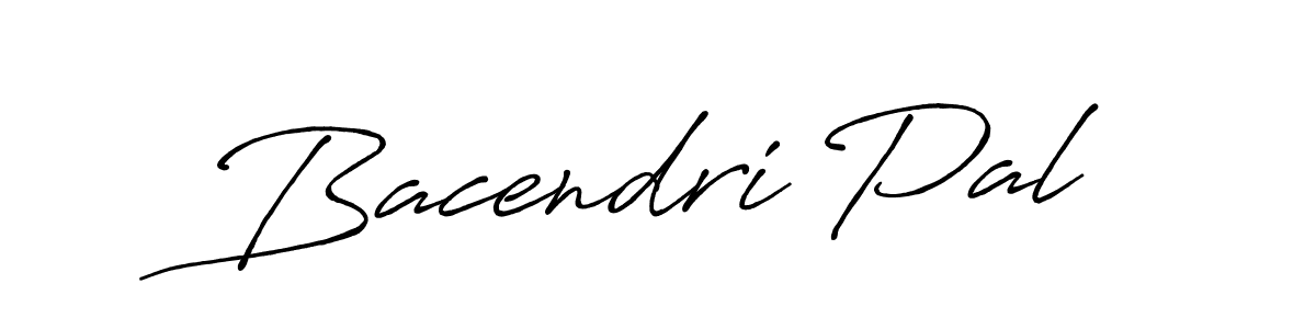 How to make Bacendri Pal name signature. Use Antro_Vectra_Bolder style for creating short signs online. This is the latest handwritten sign. Bacendri Pal signature style 7 images and pictures png