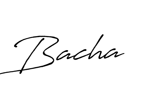 How to make Bacha name signature. Use Antro_Vectra_Bolder style for creating short signs online. This is the latest handwritten sign. Bacha signature style 7 images and pictures png