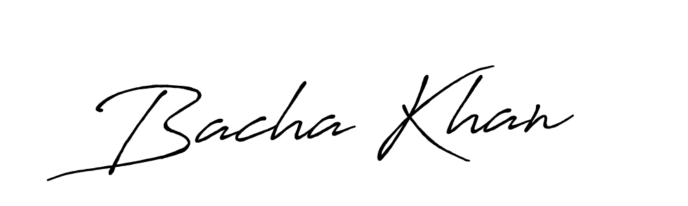 You should practise on your own different ways (Antro_Vectra_Bolder) to write your name (Bacha Khan) in signature. don't let someone else do it for you. Bacha Khan signature style 7 images and pictures png