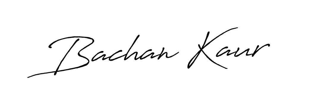 Create a beautiful signature design for name Bachan Kaur. With this signature (Antro_Vectra_Bolder) fonts, you can make a handwritten signature for free. Bachan Kaur signature style 7 images and pictures png