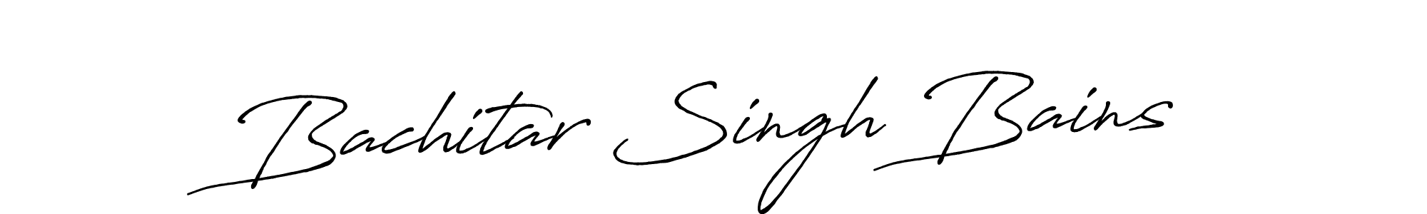 It looks lik you need a new signature style for name Bachitar Singh Bains. Design unique handwritten (Antro_Vectra_Bolder) signature with our free signature maker in just a few clicks. Bachitar Singh Bains signature style 7 images and pictures png