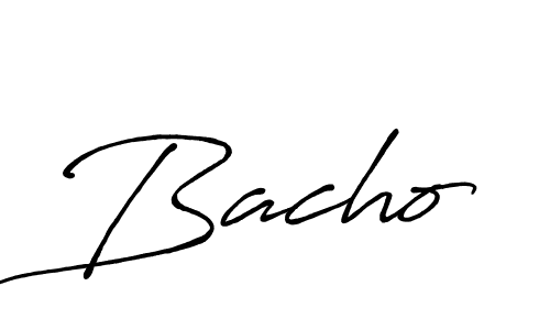 Bacho stylish signature style. Best Handwritten Sign (Antro_Vectra_Bolder) for my name. Handwritten Signature Collection Ideas for my name Bacho. Bacho signature style 7 images and pictures png