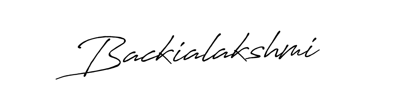 Use a signature maker to create a handwritten signature online. With this signature software, you can design (Antro_Vectra_Bolder) your own signature for name Backialakshmi. Backialakshmi signature style 7 images and pictures png