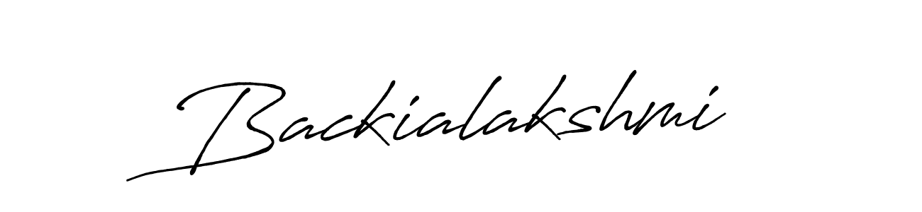 Create a beautiful signature design for name Backialakshmi. With this signature (Antro_Vectra_Bolder) fonts, you can make a handwritten signature for free. Backialakshmi signature style 7 images and pictures png