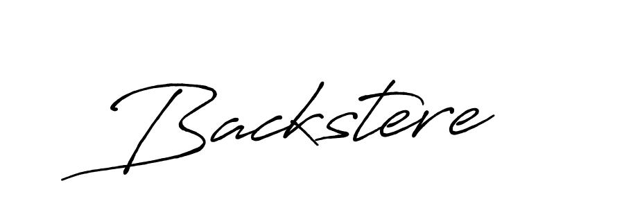 Make a beautiful signature design for name Backstere. With this signature (Antro_Vectra_Bolder) style, you can create a handwritten signature for free. Backstere signature style 7 images and pictures png