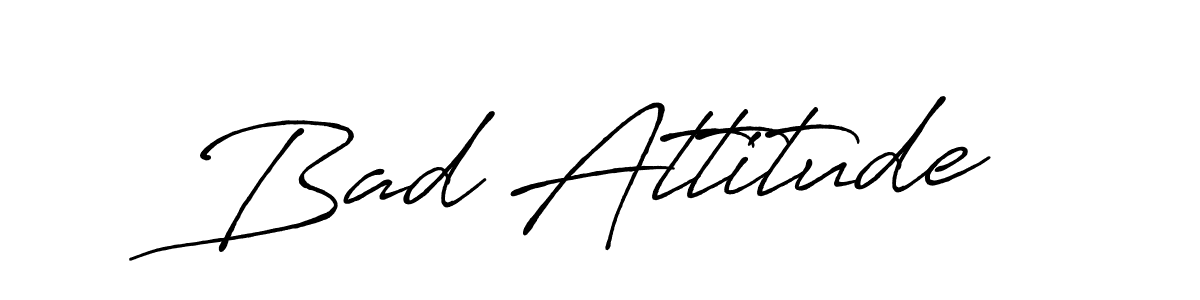 The best way (Antro_Vectra_Bolder) to make a short signature is to pick only two or three words in your name. The name Bad Attitude include a total of six letters. For converting this name. Bad Attitude signature style 7 images and pictures png