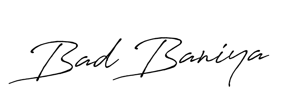 if you are searching for the best signature style for your name Bad Baniya. so please give up your signature search. here we have designed multiple signature styles  using Antro_Vectra_Bolder. Bad Baniya signature style 7 images and pictures png