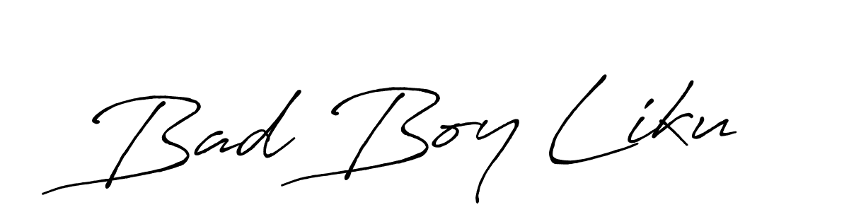 You should practise on your own different ways (Antro_Vectra_Bolder) to write your name (Bad Boy Liku) in signature. don't let someone else do it for you. Bad Boy Liku signature style 7 images and pictures png