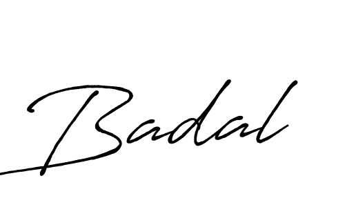 Make a beautiful signature design for name Badal. With this signature (Antro_Vectra_Bolder) style, you can create a handwritten signature for free. Badal signature style 7 images and pictures png