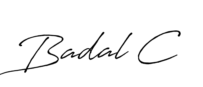 How to make Badal C signature? Antro_Vectra_Bolder is a professional autograph style. Create handwritten signature for Badal C name. Badal C signature style 7 images and pictures png