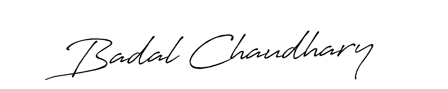 Create a beautiful signature design for name Badal Chaudhary. With this signature (Antro_Vectra_Bolder) fonts, you can make a handwritten signature for free. Badal Chaudhary signature style 7 images and pictures png