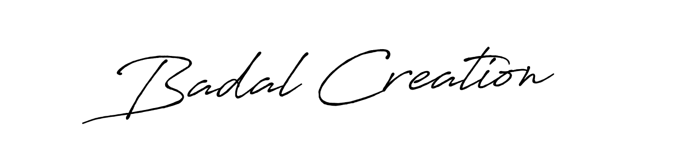 Similarly Antro_Vectra_Bolder is the best handwritten signature design. Signature creator online .You can use it as an online autograph creator for name Badal Creation. Badal Creation signature style 7 images and pictures png