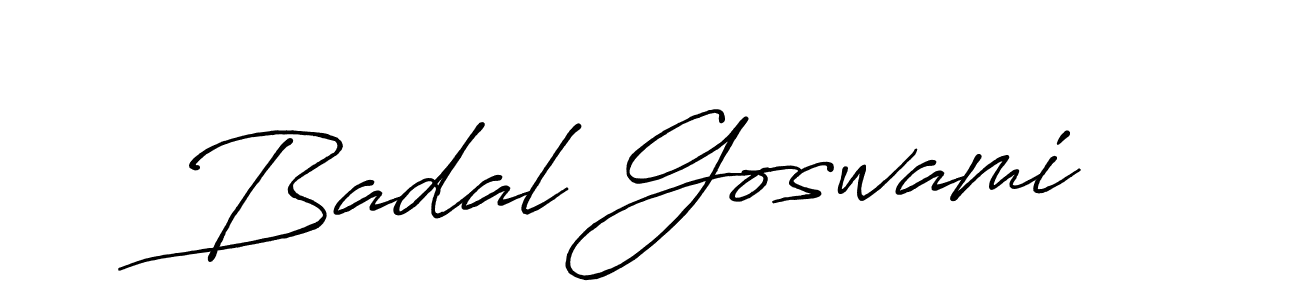 Badal Goswami stylish signature style. Best Handwritten Sign (Antro_Vectra_Bolder) for my name. Handwritten Signature Collection Ideas for my name Badal Goswami. Badal Goswami signature style 7 images and pictures png