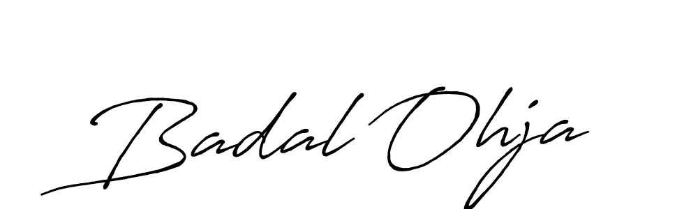 How to make Badal Ohja name signature. Use Antro_Vectra_Bolder style for creating short signs online. This is the latest handwritten sign. Badal Ohja signature style 7 images and pictures png