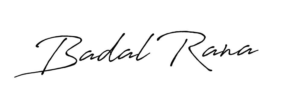 Make a beautiful signature design for name Badal Rana. With this signature (Antro_Vectra_Bolder) style, you can create a handwritten signature for free. Badal Rana signature style 7 images and pictures png