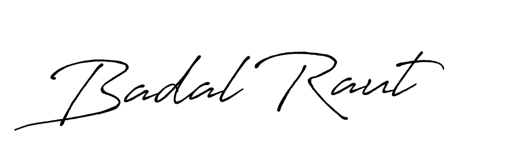 Design your own signature with our free online signature maker. With this signature software, you can create a handwritten (Antro_Vectra_Bolder) signature for name Badal Raut. Badal Raut signature style 7 images and pictures png