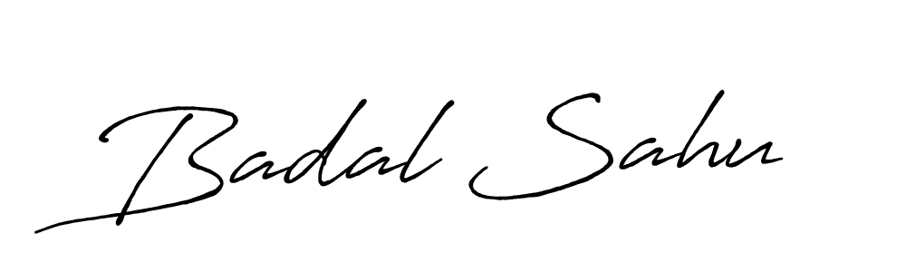 Use a signature maker to create a handwritten signature online. With this signature software, you can design (Antro_Vectra_Bolder) your own signature for name Badal Sahu. Badal Sahu signature style 7 images and pictures png