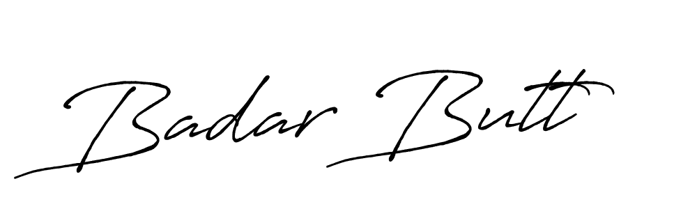 Badar Butt stylish signature style. Best Handwritten Sign (Antro_Vectra_Bolder) for my name. Handwritten Signature Collection Ideas for my name Badar Butt. Badar Butt signature style 7 images and pictures png