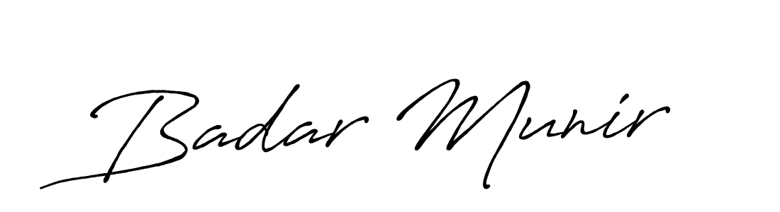 Also we have Badar Munir name is the best signature style. Create professional handwritten signature collection using Antro_Vectra_Bolder autograph style. Badar Munir signature style 7 images and pictures png