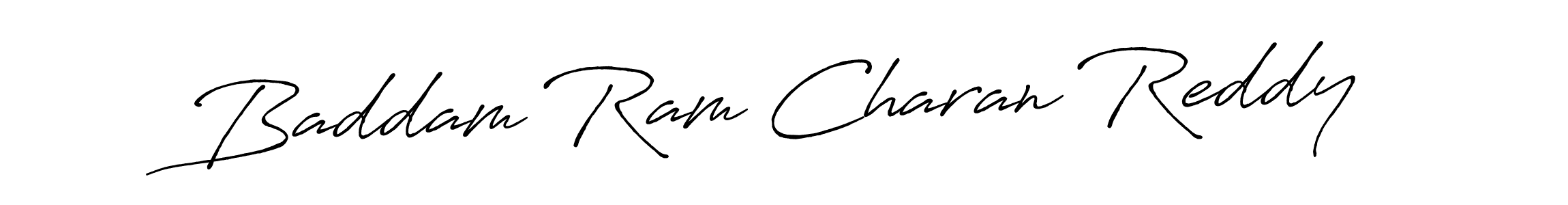 Antro_Vectra_Bolder is a professional signature style that is perfect for those who want to add a touch of class to their signature. It is also a great choice for those who want to make their signature more unique. Get Baddam Ram Charan Reddy name to fancy signature for free. Baddam Ram Charan Reddy signature style 7 images and pictures png
